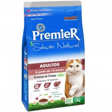 Ração Premier Seleção Natural para Gatos Adultos 1,5kg
